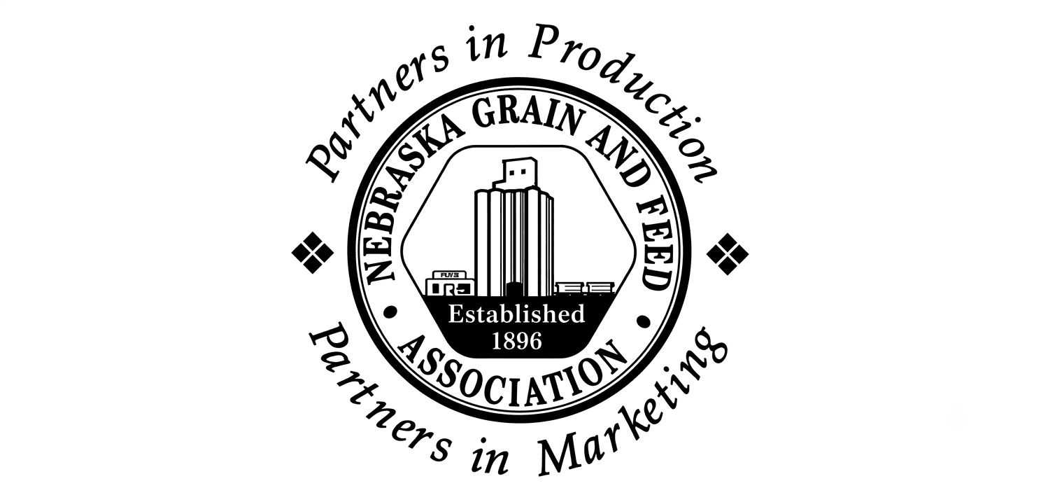 Black and white agricultural emblem